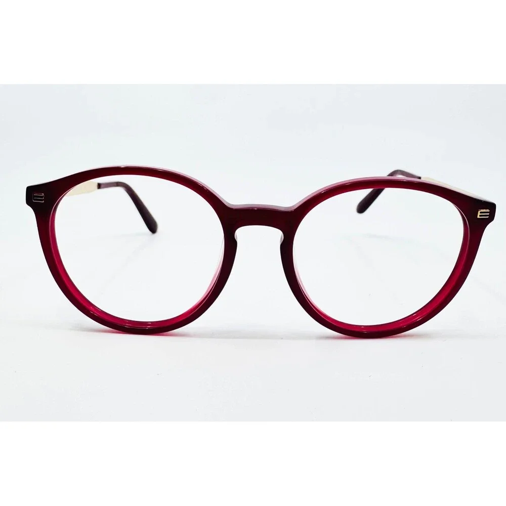 Etro Eyeglasses Frames Womens Burgundy Gold ET2619 603 Round Italy 52-18-140